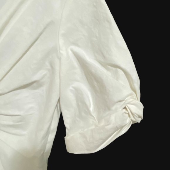 NWT‎ A.L.C. Mirren Twist-Front White Linen Mini Dress - Picture 9 of 14